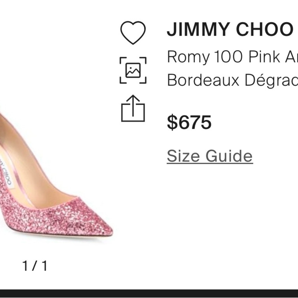 Jimmy Choo Romy 100 pink/bordeaux, sz 38. Like new except for wear on sole.